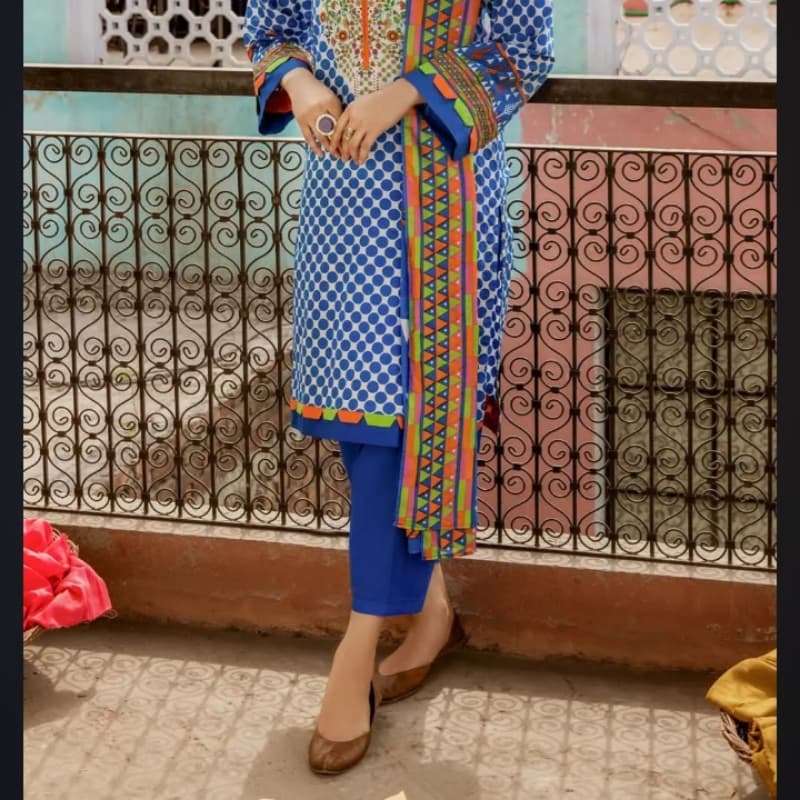 3PC Unstitched Lawn Suit CL-1166 A