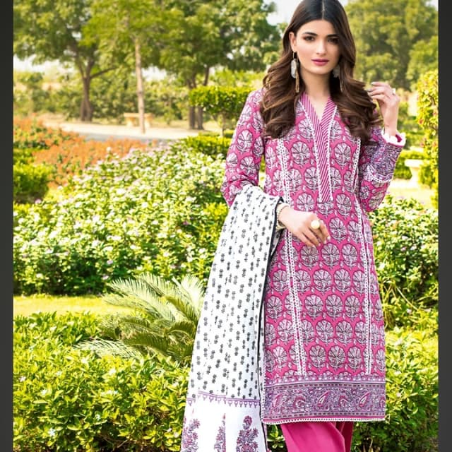 3PC Unstitched Printed Lawn Suit CL-1139 A