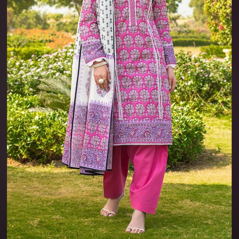 3PC Unstitched Printed Lawn Suit CL-1139 A