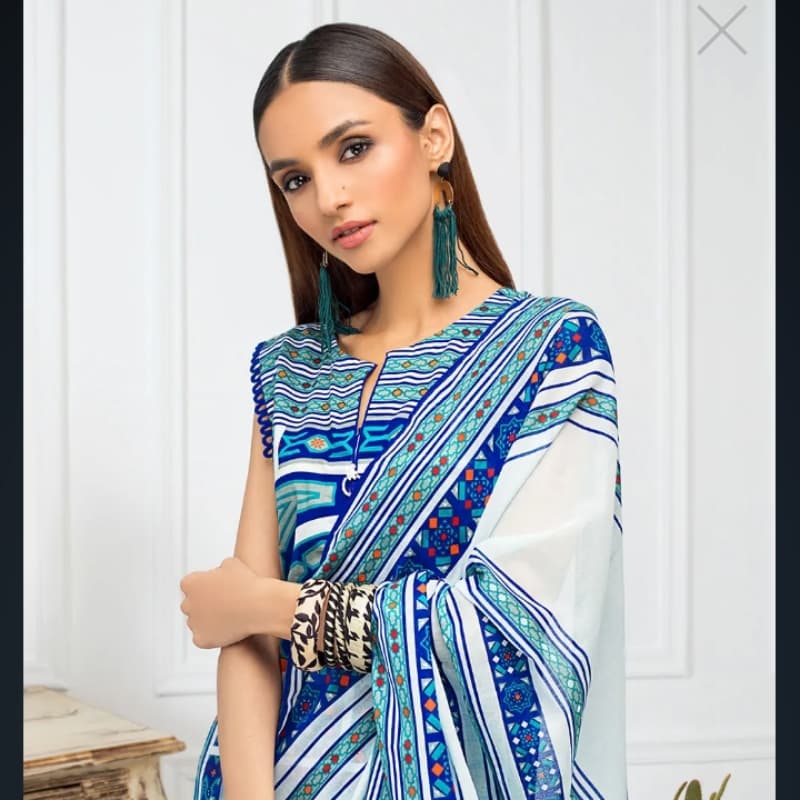 3PC Unstitched Printed Lawn Suit With Printed Lawn Dupatta CL-983 A