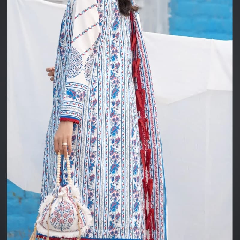 3PC Unstitched Printed Lawn Suit CL-1256