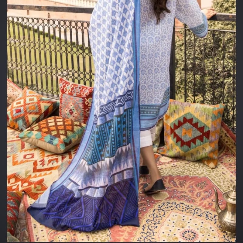3PC Unstitched Lawn Suit CL-1093 A