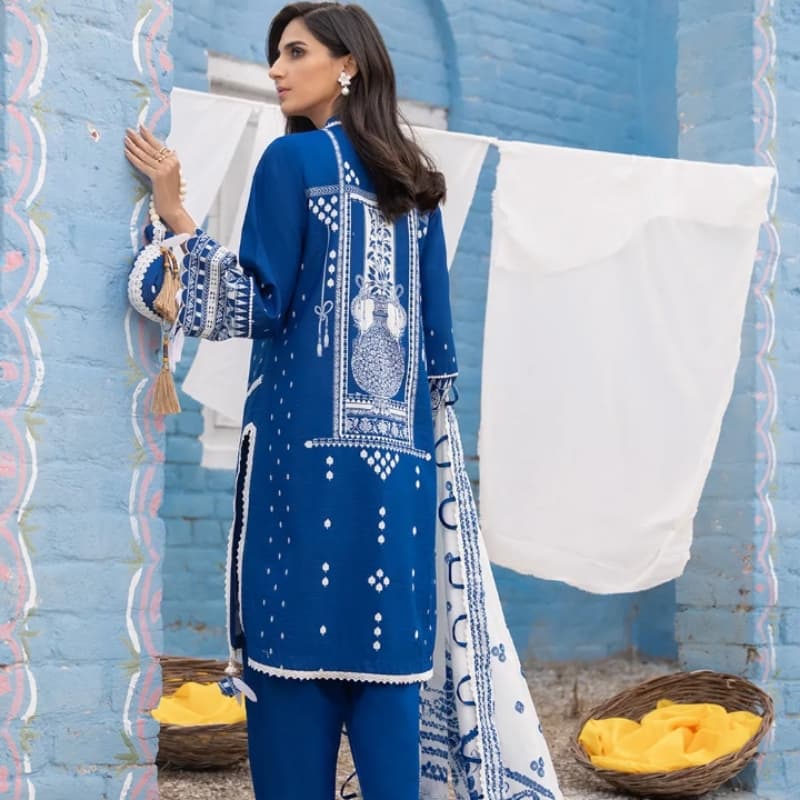 3PC Unstitched Printed Lawn Suit With Printed Lawn Dupatta CL-1254