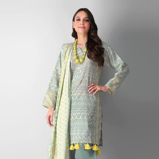 3 pcs Unstitched printed suit A21328A