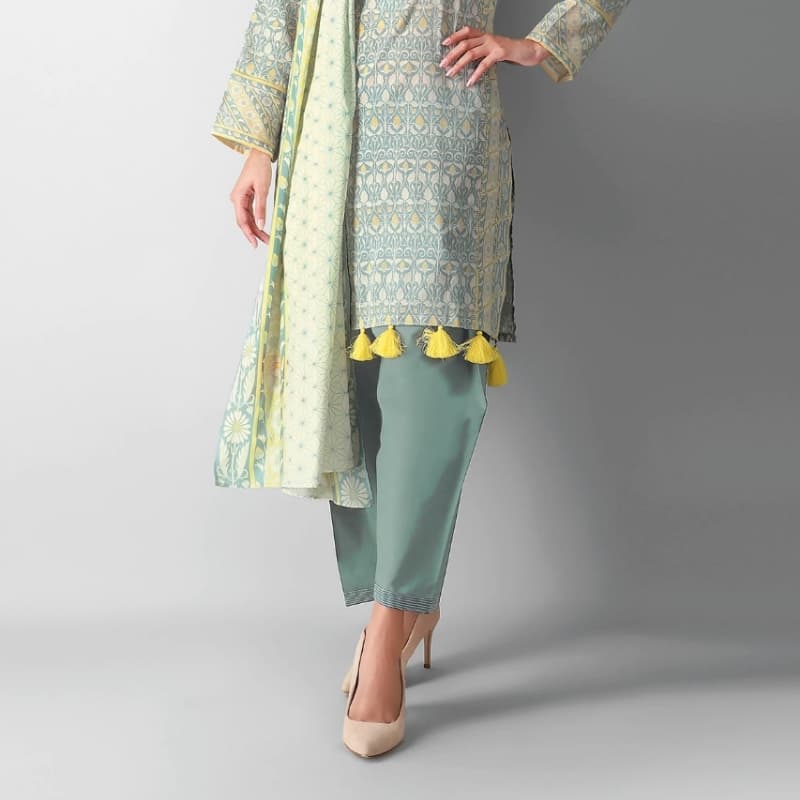 3 pcs Unstitched printed suit A21328A