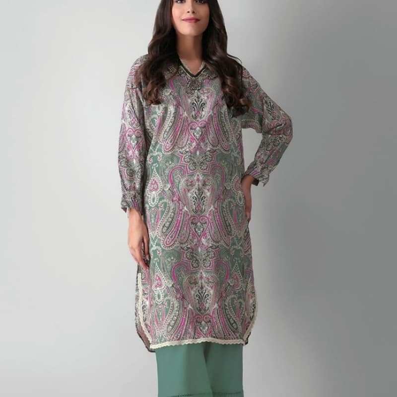 Fabrics 2 Piece

Printed Lawn |Top Bottom

J21335 green