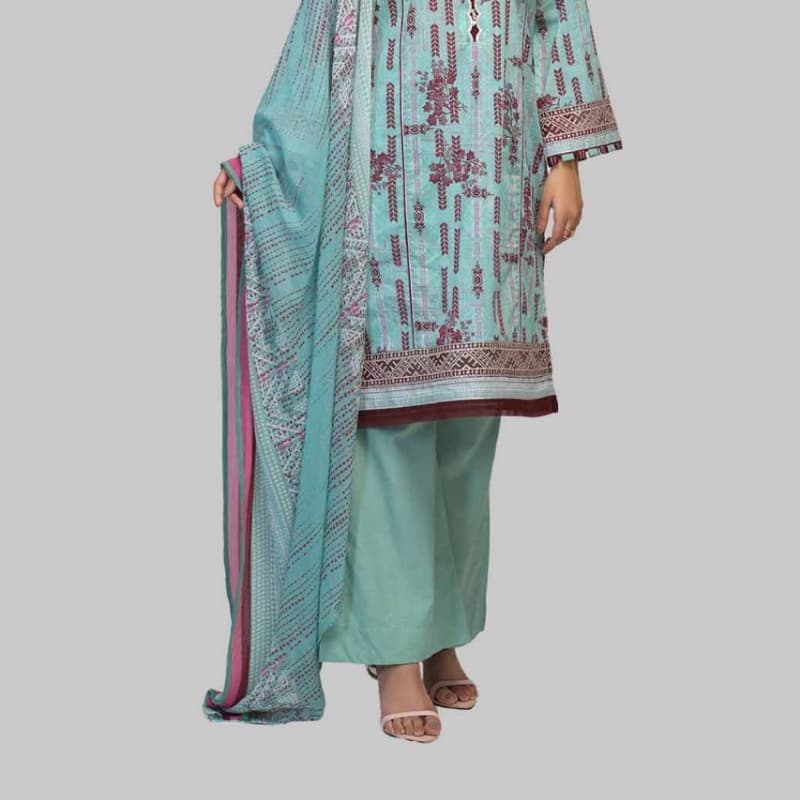 3 pcs unstitched lawn suit AST213p19