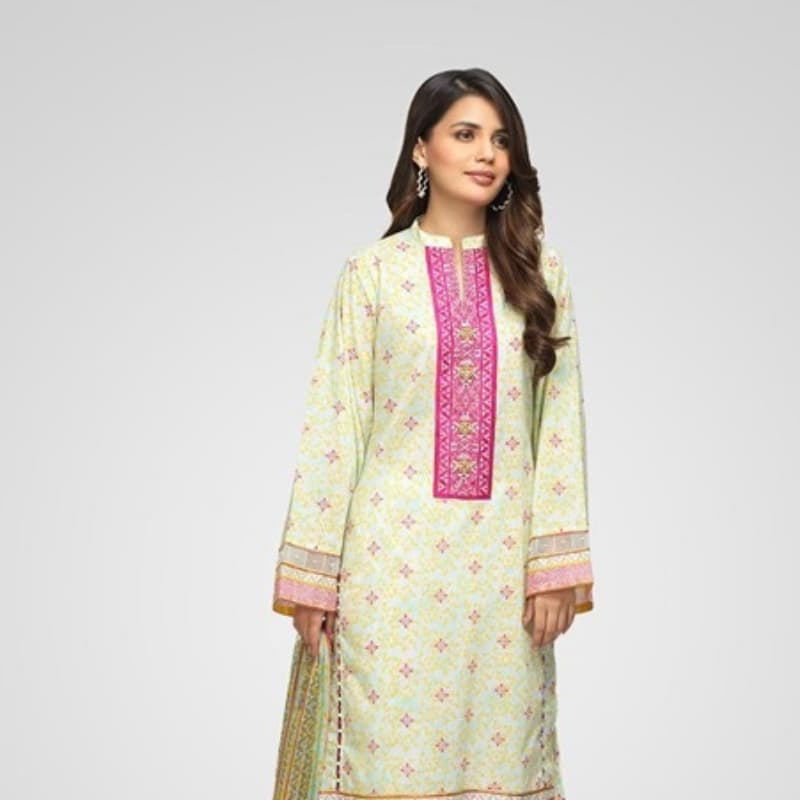 3pcs unstitched bonanza satrangi suit