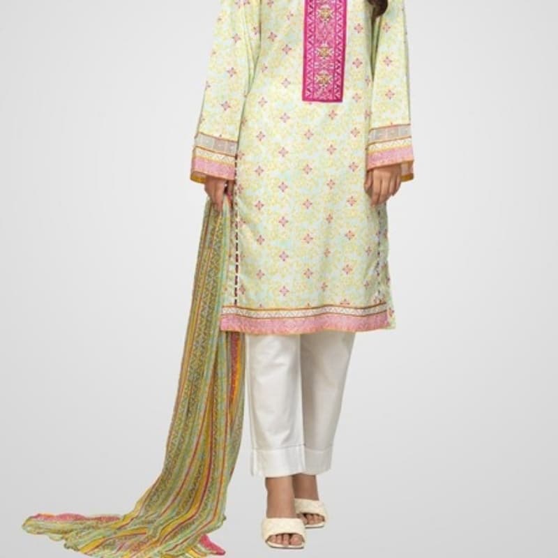3pcs unstitched bonanza satrangi suit