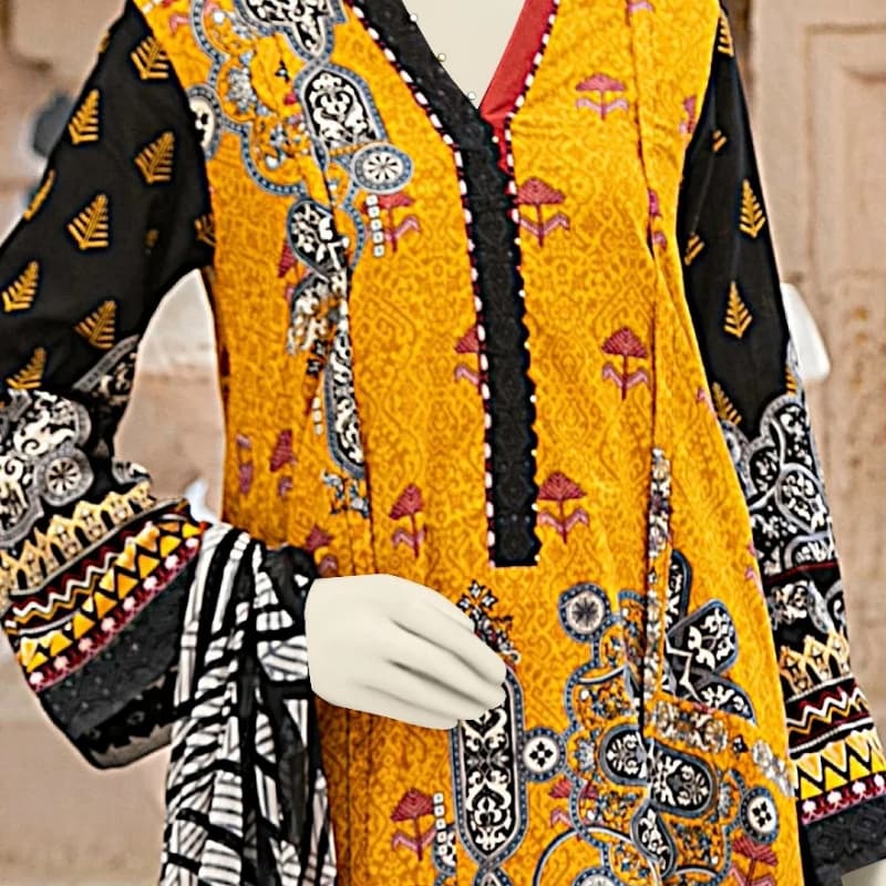 3 Piece Embroidered Collection.    JLAWN-S-21-213 Victory