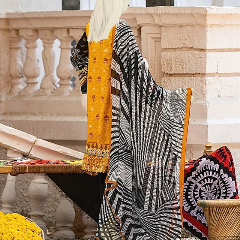 3 Piece Embroidered Collection.    JLAWN-S-21-213 Victory