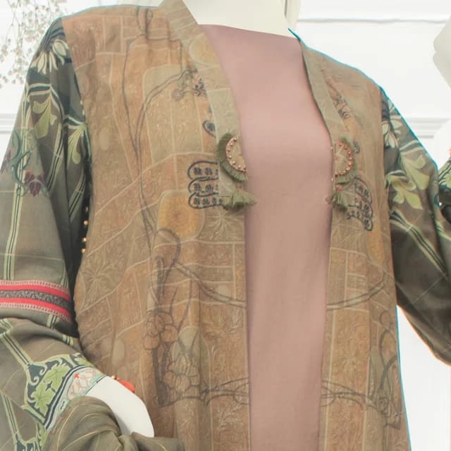 Basic Lawn Shirt WithJacquard Dupatta - Lawn Trouser.     s-21-252 muse