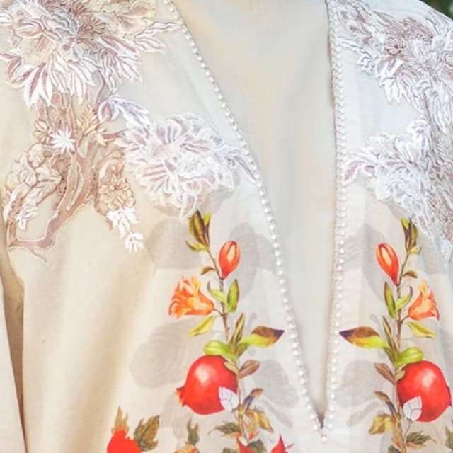Embroidery Mill Print Lawn Shirt - Dyed Basic Lawn Trouser - Basic Digital 