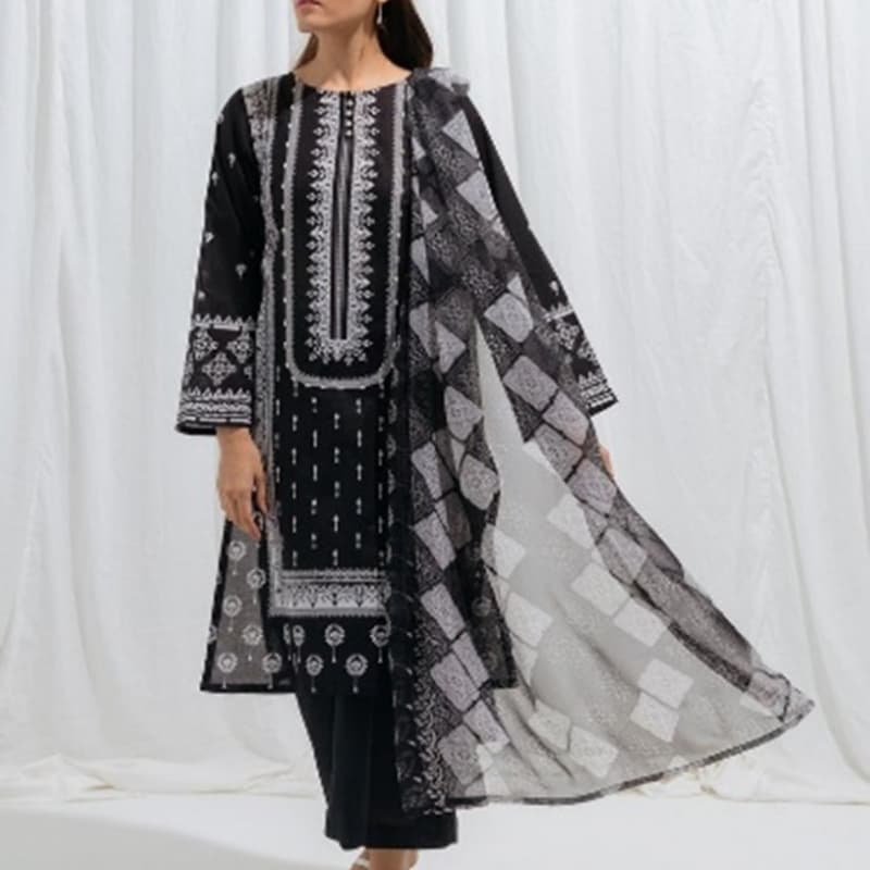 3 piece dove black printed beechtree