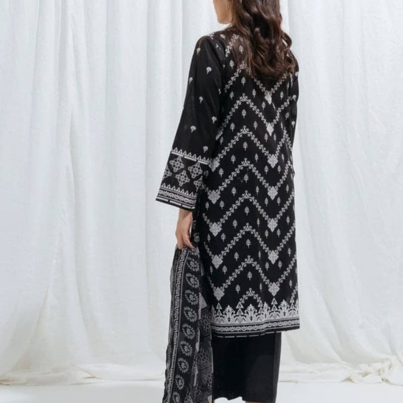 3 piece dove black printed beechtree