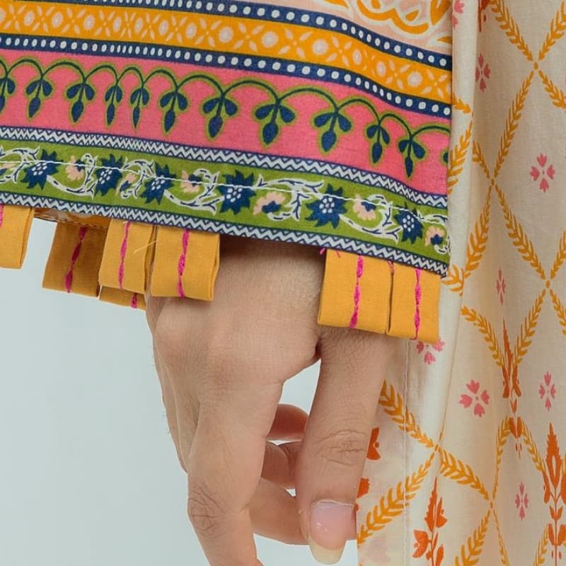 2 piece unstitched lawn by beechtree.. spring amber printed