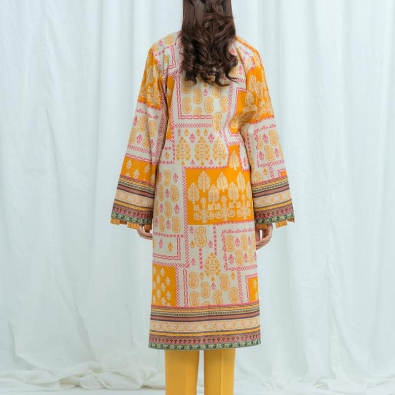 2 piece unstitched lawn by beechtree.. spring amber printed