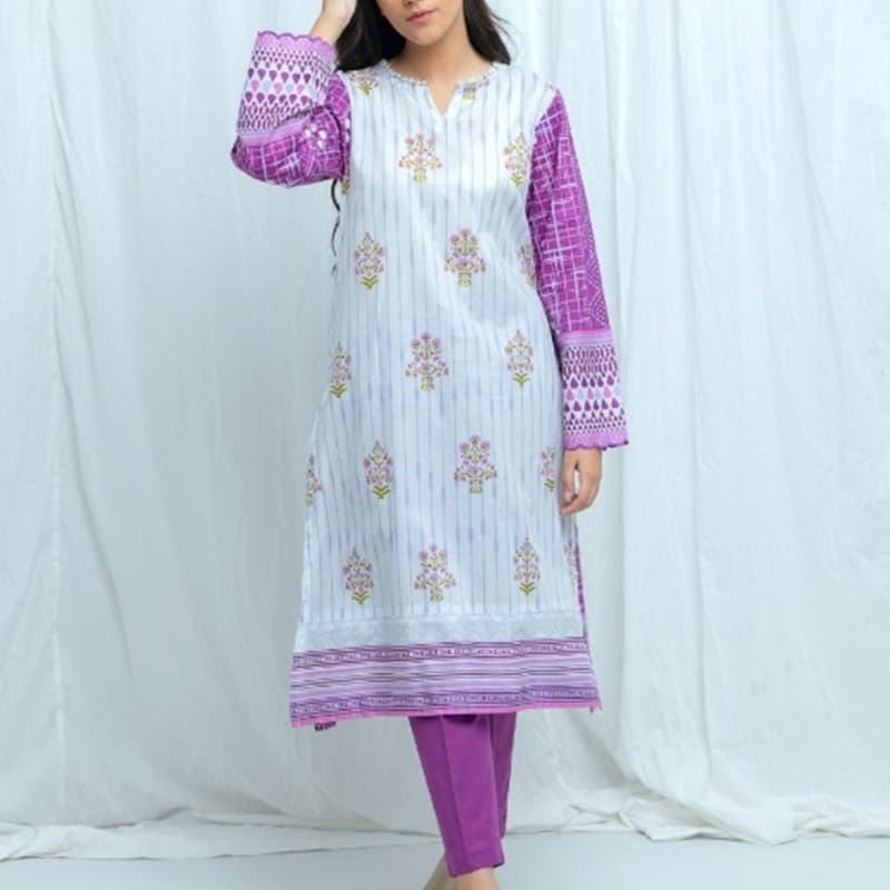 2 piece unstitched lawn by beechtree ....lavender wonder
