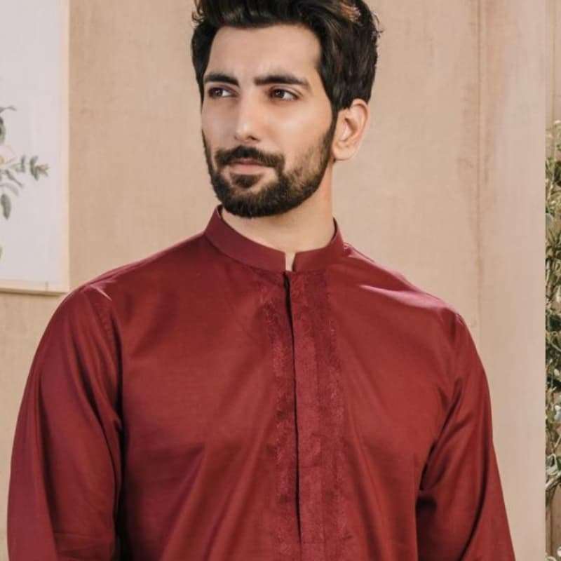 Maroon kurta
