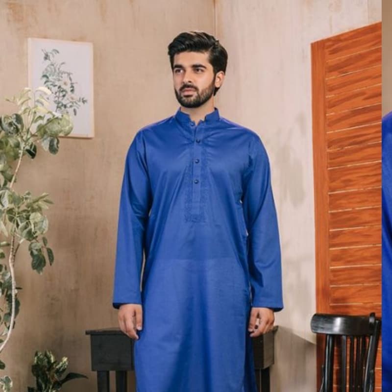 Blue kurta for men
