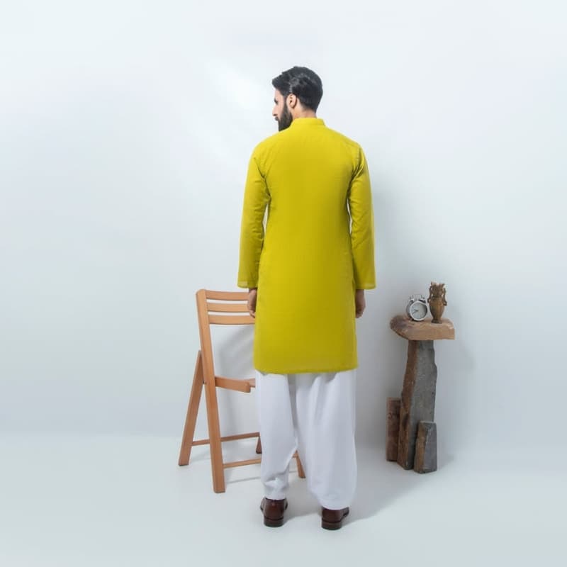 1 piece cotton lime kurta