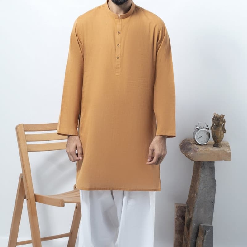 1 piece cotton camel kurta