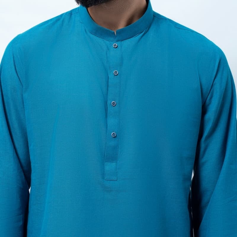 1 piece blue cotton kurta