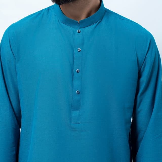 1 piece blue cotton kurta