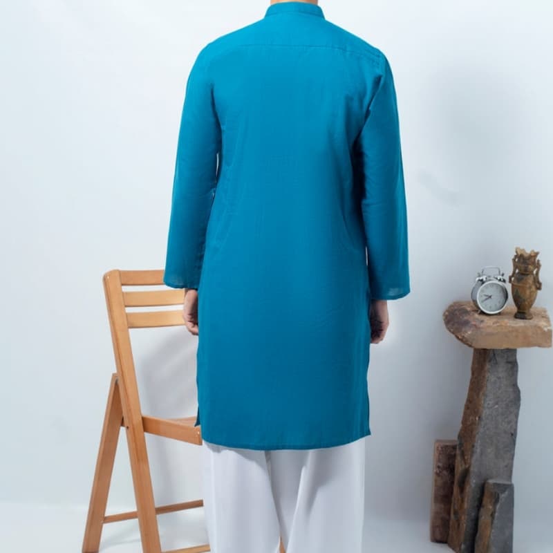 1 piece blue cotton kurta