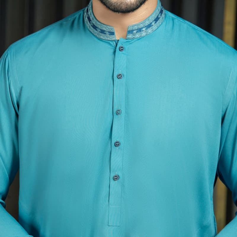 1 piece lakhany kurta for men    KFA-mache-cblu