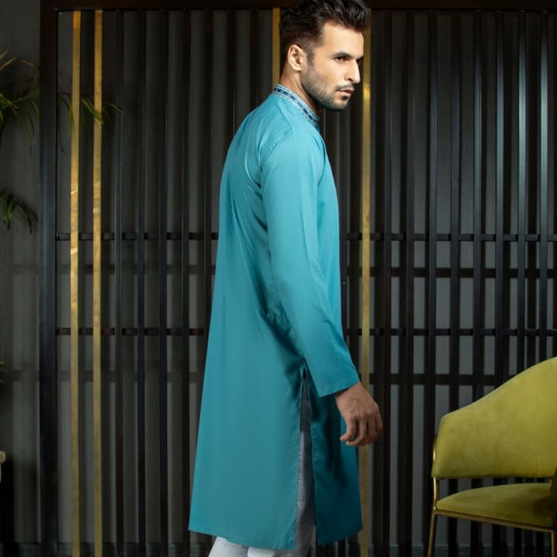 1 piece lakhany kurta for men    KFA-mache-cblu
