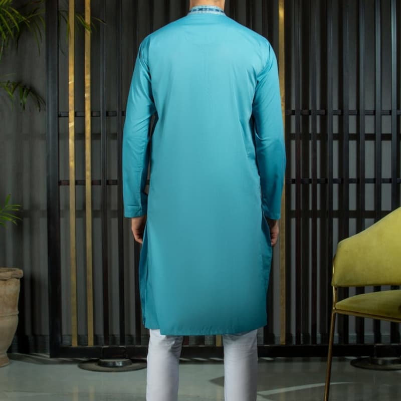 1 piece lakhany kurta for men    KFA-mache-cblu