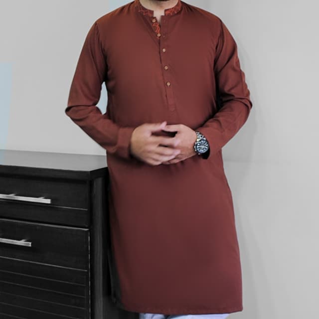1 piece cotton orange kurta