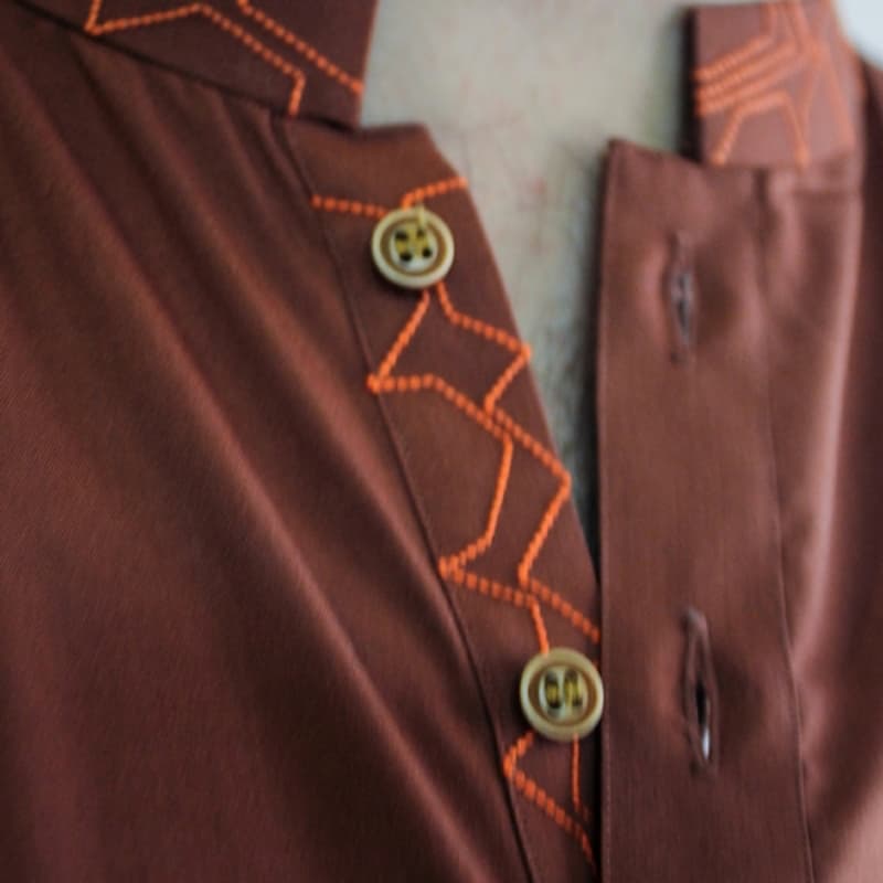 1 piece cotton orange kurta