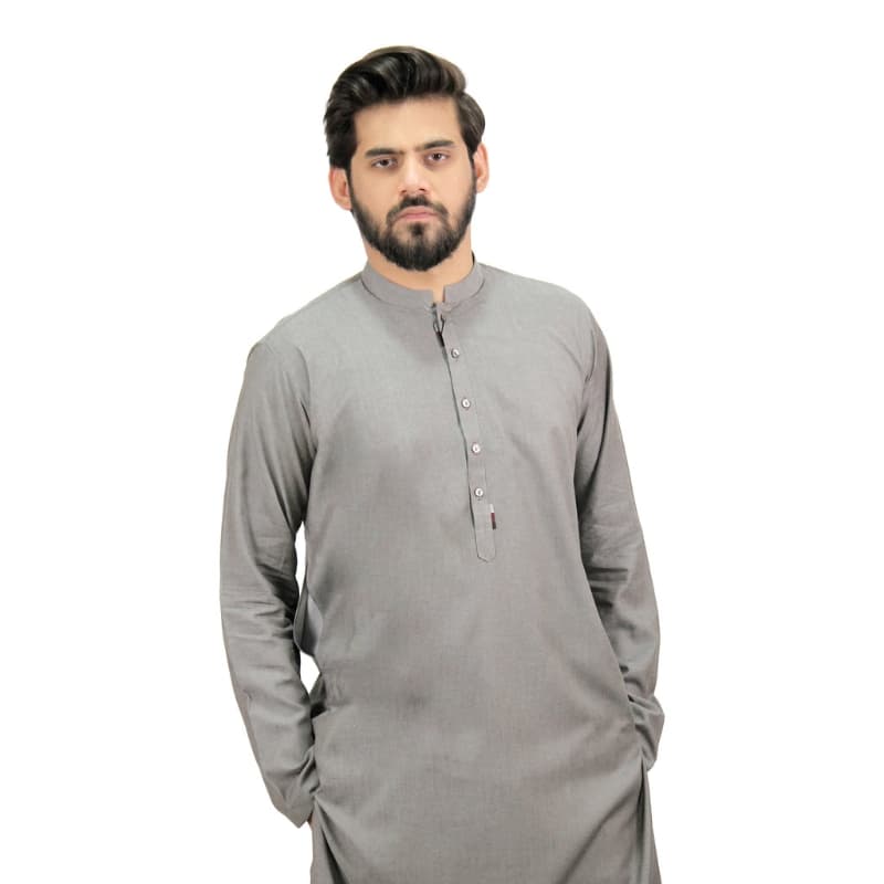 1 piece denim men kurta. DENIM COLL L/GREY-S