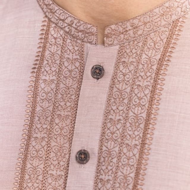 Beige Embroidered Kurta KE-1428
