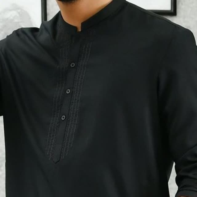 Black kurta for men       JJK-A-42265/S21/JJ7497-SF