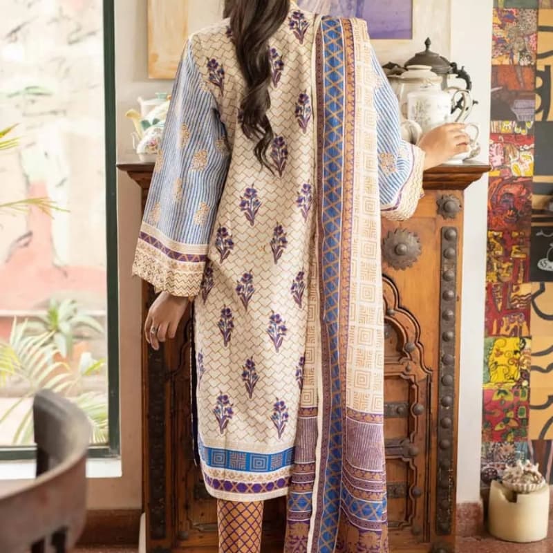 3 Piece Unstitched Lawn Printed Suit CL-1267 B