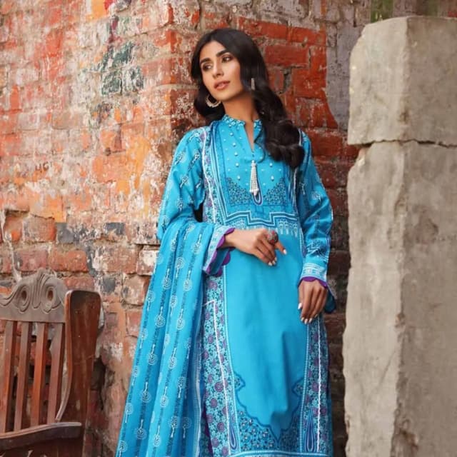 3 Piece Unstitched Lawn Printed Suit CL-1284