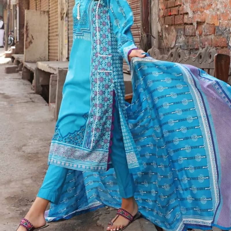 3 Piece Unstitched Lawn Printed Suit CL-1284