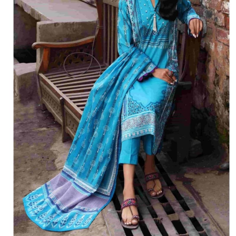 3 Piece Unstitched Lawn Printed Suit CL-1284