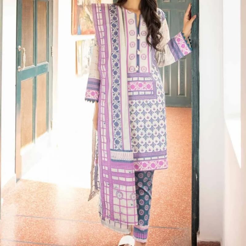 3 Piece Unstitched Lawn Printed Suit CL-1268 B
